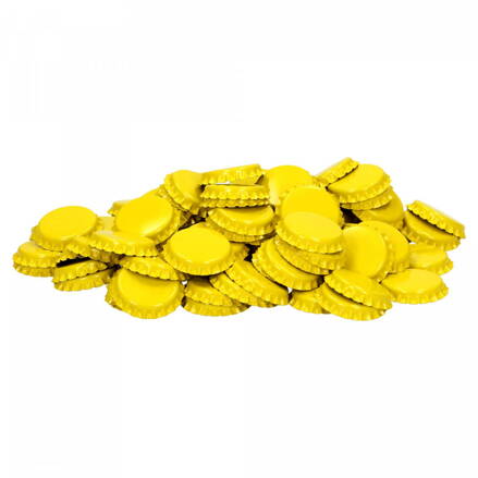 Korunkové uzávery 26 mm žlté – 10 000 ks