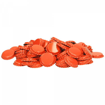 Korunkové uzávery 26 mm oranžové – 10 000 ks